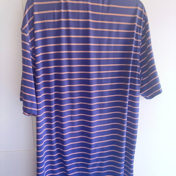 Peter Millar Summer Comfort Torrey Pines Golf Polo Orange Purple Clemson L - Picture 7 of 9